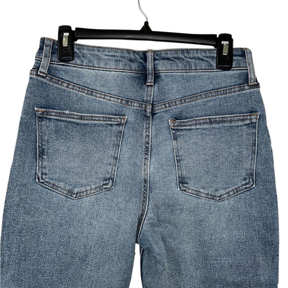 No Boundaries Blue Denim High-rise Destructed Mom Jeans(Size 9) - Picture 6 of 9